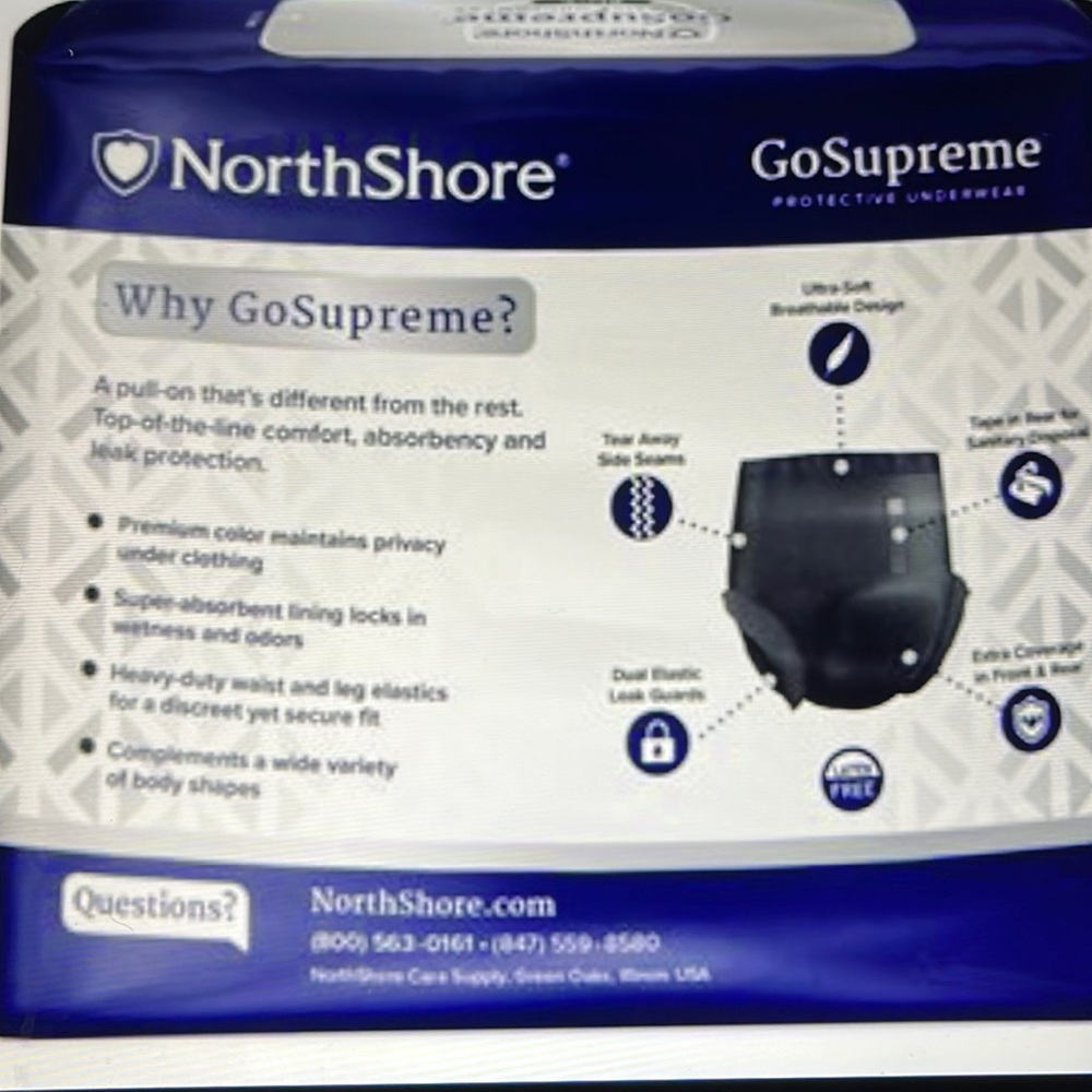 Large Black Go Supreme Protective Underwear